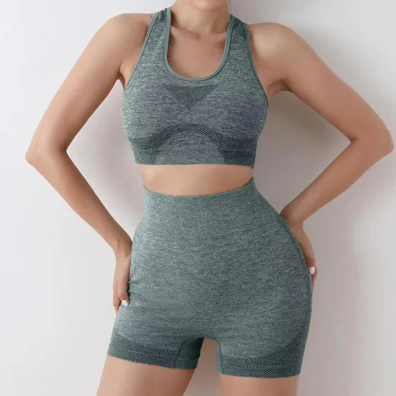Conjunto Deportivo Short + Top - Fitness💁‍♀️🏋️‍♀️🏃‍♀️