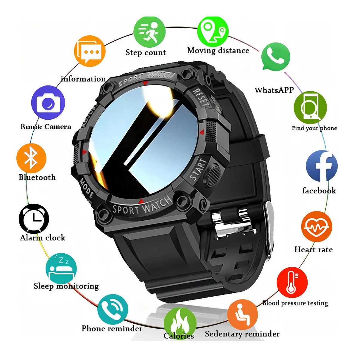 Diadema P47 + Reloj FD68⌚🎧